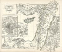 Syria (Holy Land) at the time of the Crusades, Spruner's Historical Atlas, 1846