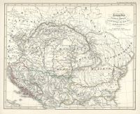 The Balkans and Hungary from the 5th - 10th centuries, Spruner's Historical Atlas, 1846