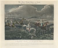 First Steeple Chase on Record - Accomplished Smashers, aquatint, 1865