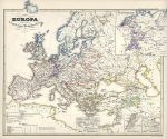 Europe, after the Reformation, Spruner's Historical Atlas, 1846