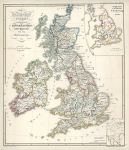British Isles, Church map up to the Reformation, Spruner's Historical Atlas, 1846