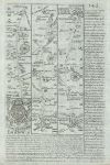 Herefordshire, route map with Hereford, Wharton, Leominster & Ludlow, 1764