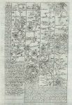 Warwicks, Leics & Derbys, route map with Southam, Coventry, Nuneaton to Derby, 1764