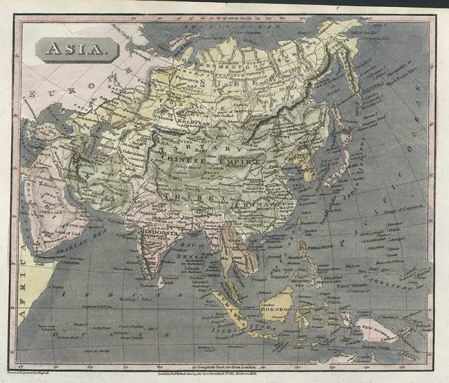 Asia map, 1810