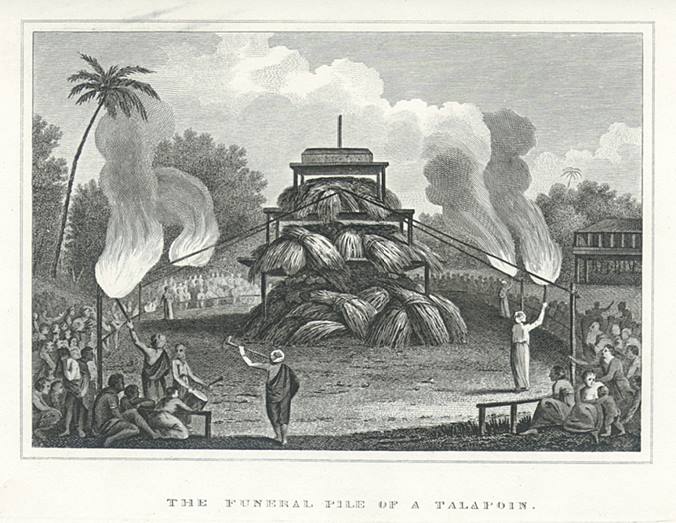 India, Funeral Pile of a Talapoin, 1828