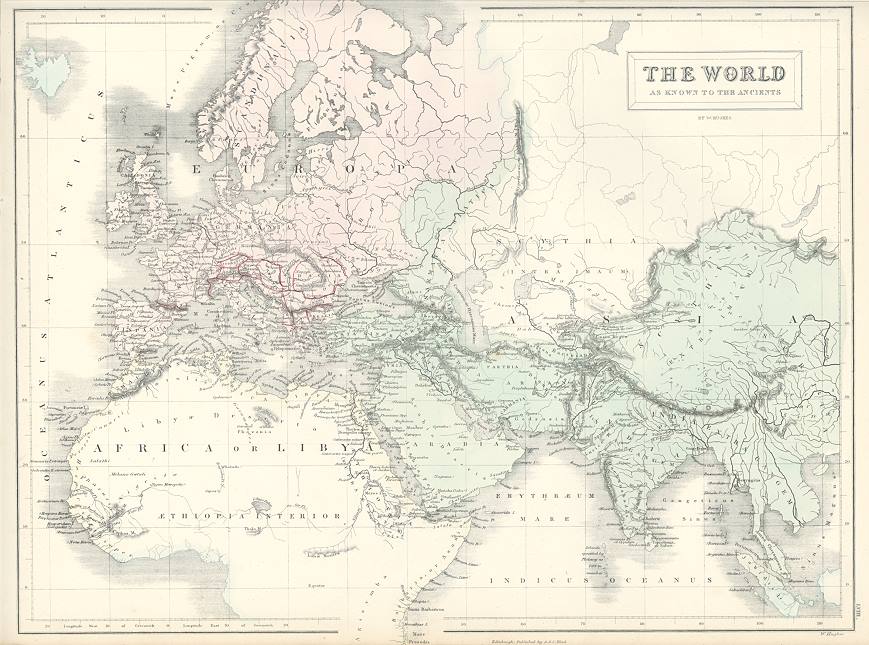 The World as Known to the Ancients, 1856