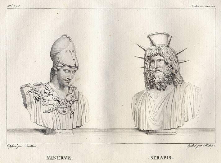 Minerva & Serapis (classical sculpture), 1814