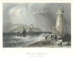 Ireland, South Wall Lighthouse with Howth Hill (Dublin Bay), 1841
