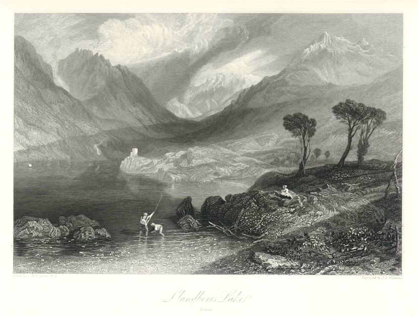 Wales, Llandberis Lake, 1838