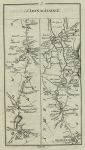 Ireland, route map with Loughbrickland, Dromore, Lisburn & Belfast, 1783
