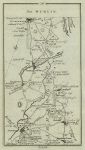 Ireland, route map with Armagh, Charlemont & Dungannon, 1783