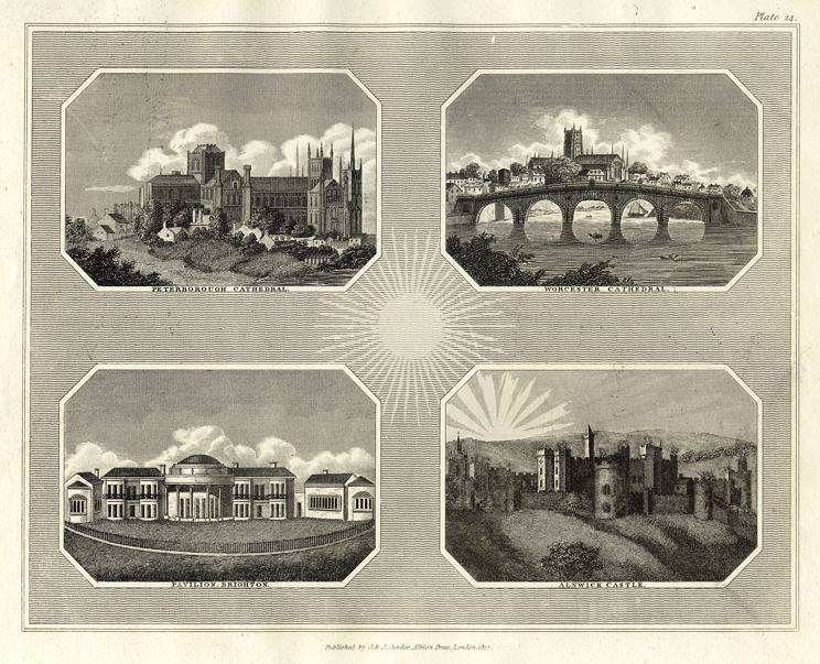 Peterborough, Worcester, Brighton & Alnwick Castle, 1819