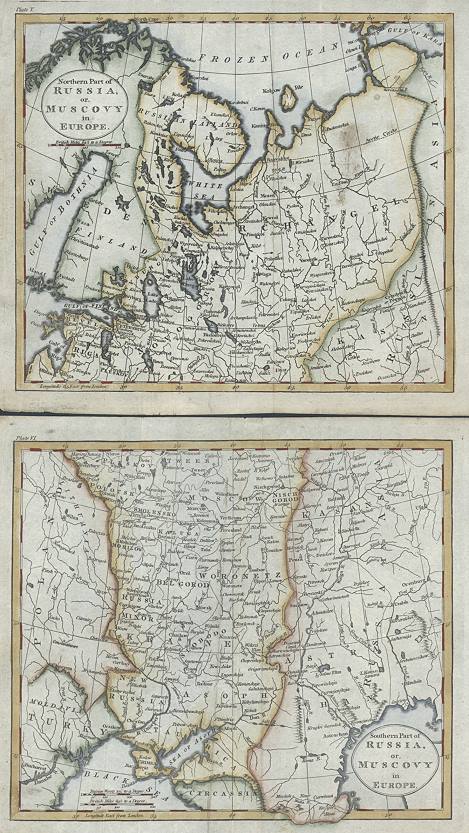 Russia in Europe on two sheets, 1796