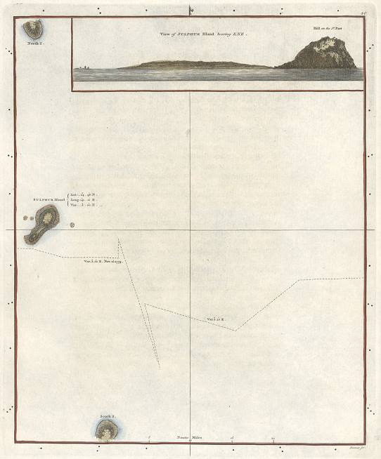 Japan, Volcanic Islands, Cook's Voyages, 1785