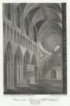 Somerset, Wells Cathedral interior, BEW, 1806