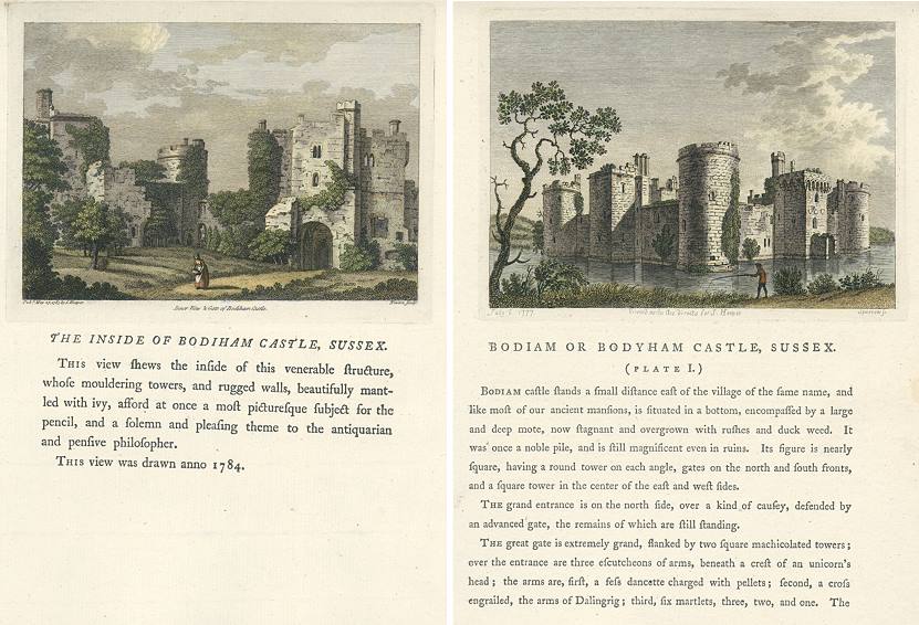 Sussex, Bodiam Castle, 1786