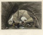 Devon, Caves at Ladram Bay, 1841