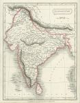 India (Hindoostan) map, 1827