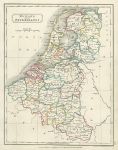 Holland and the Netherlands map, 1827