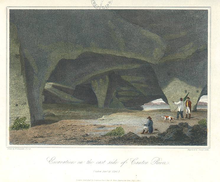 China, Caves on the Canton River, 1819