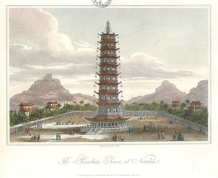 China, Porcelain Tower at Nanking, 1819