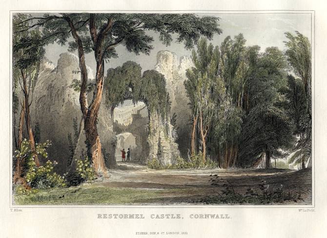 Cornwall, Restormel Castle, 1832