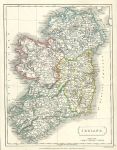 Ireland map, 1827