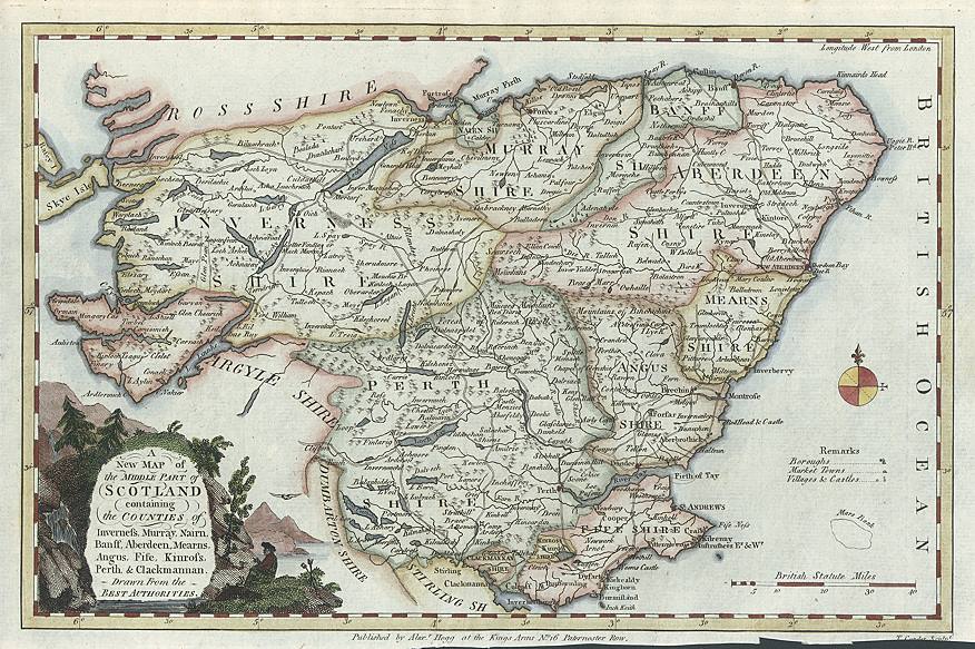 Central Scotland map, Conder, 1785