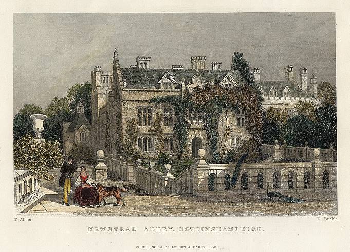 Nottinghamshire, Newstead Abbey, 1836