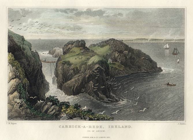 Ireland, Carrick-a-Rede in Antrim, 1836