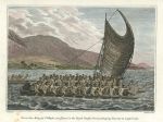USA, Hawaii, King of Hawaii taking presents to Captain Cook, 1817