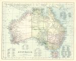 Australia map, about 1890