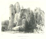 Herefordshire, Grosmont Castle, stone lithograph, 1840