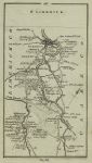 Ireland, route map with Limerick, Newport & Shannon River, 1783