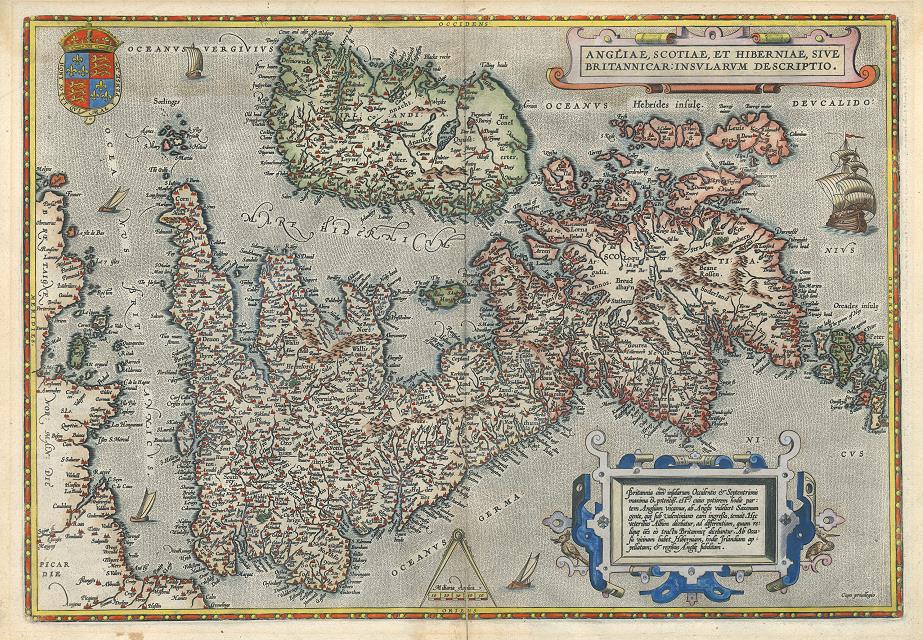 British Isles, Ortelius, 1584 or later