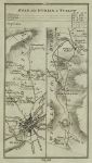 Ireland, route map with Dublin, Tallagh, Blessington & Ballymore Eustace, 1783