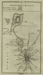 Ireland, route map with Dublin & Howth, 1783