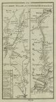 Ireland, route map with Carlow, Tullow, Newtown Barry & Enniscorthy, 1783