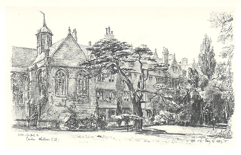 Oxford, Wadham College and Gardens, 1889