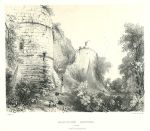Herefordshire, Goodrich Castle south view, stone lithograph, 1840