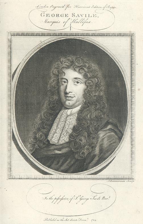 George Saville, Marquis of Halifax, 1784
