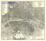 France, Paris city plan, 1776 / 1800
