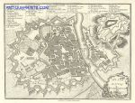 Germany, Wurtzburg (Wrzburg) city plan, 1776 / 1800
