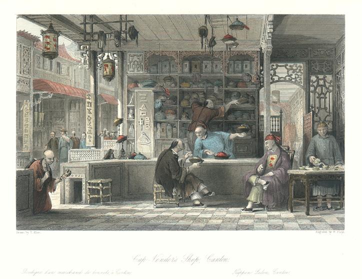 China, Cap Seller's Shop, 1843