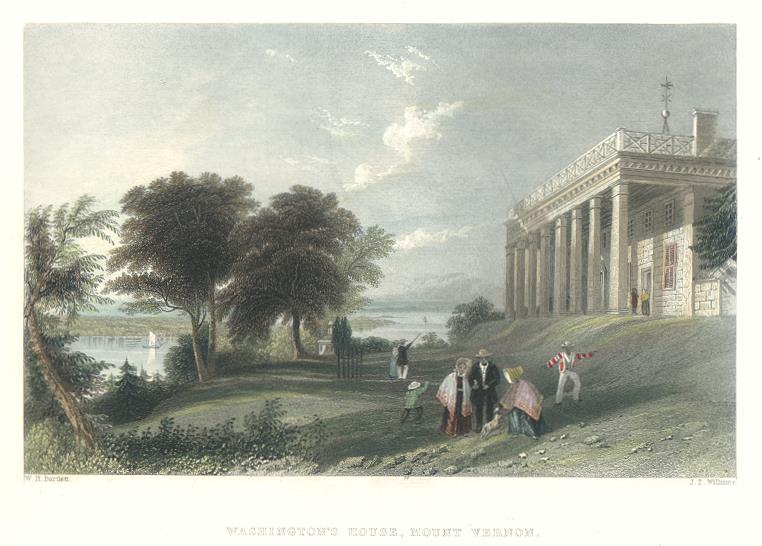 USA, Washington's House, Mount Vernon, 1840
