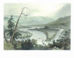 USA, View on the Susquehannah above Owego, 1840