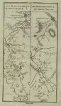 Ireland, route map with Killyleagh, Downpatrick, Ballyclare, Carrickfergus, 1783