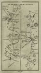 Ireland, route map with Downpatrick, Lisburn & Stoneyford, 1783