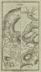 Ireland, route map with Ballycastle, Newtownglens & Glenarm, 1783