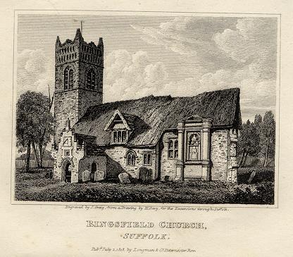 Suffolk, Ringsfield Church, 1819